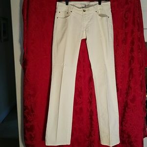 Zara White Straight Leg Jeans Size 8